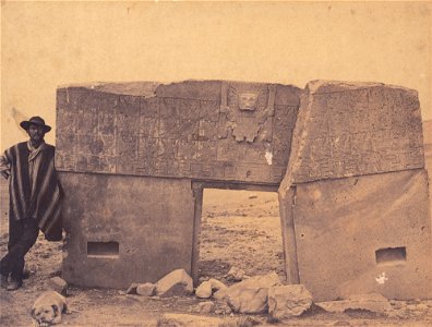 Georges B. Von Grumbkow - Alphons Stübel at the Portal of the Sun, Tiahuanaco - Google Art Project