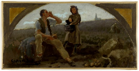 Georges Bertrand - Esquisse pour la salle à manger de l'Hôtel de Ville de Paris , La pomme de terre - PPP3852 - Musée des Beaux-Arts de la ville de Paris
