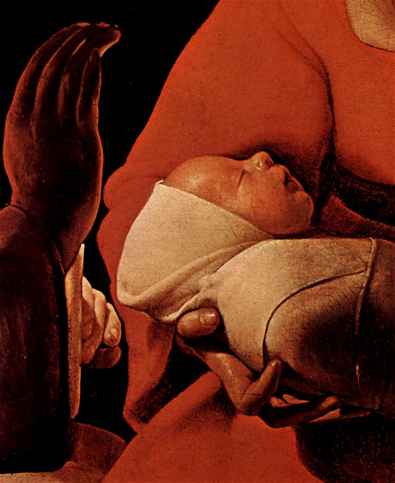 Georges de La Tour - The New-born (detail, Musée des Beaux-Arts de Rennes)