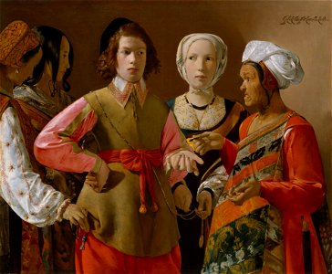 Georges de La Tour, The Fortune Teller. Free illustration for personal and commercial use.