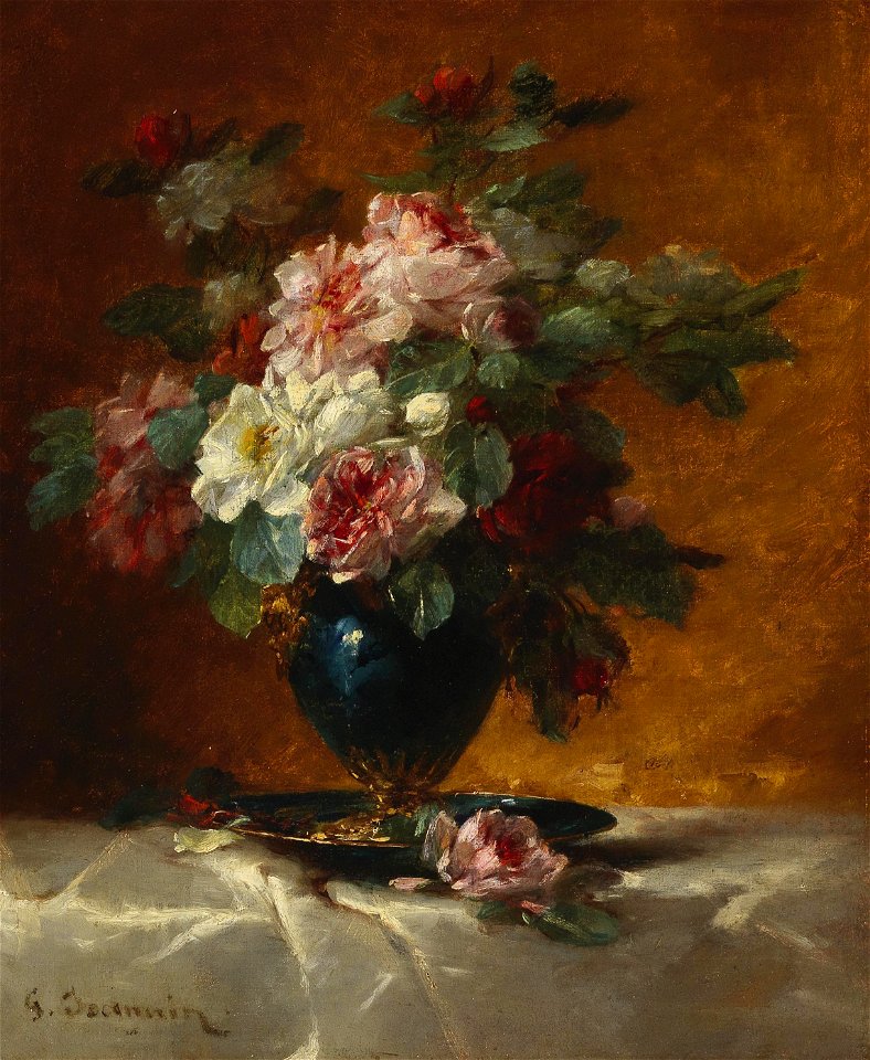 Georges Jeannin - Blumenstück mit Rosen