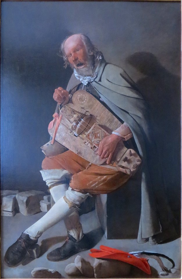 Georges de La Tour Le Vielleur la toile restauree