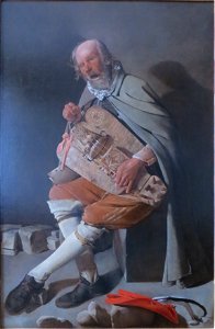 Georges de La Tour Le Vielleur la toile restauree