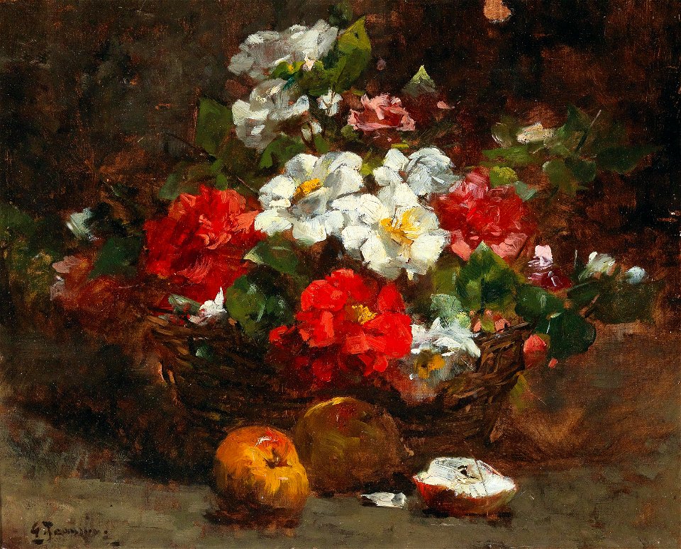 Georges Jeannin - A basket full of flowers