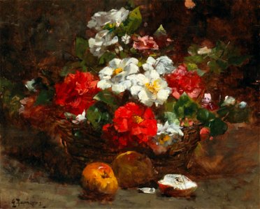 Georges Jeannin - A basket full of flowers