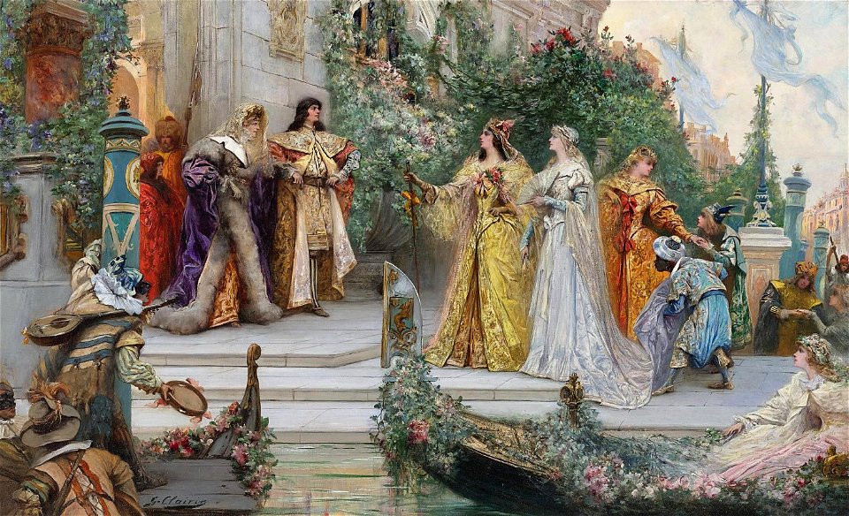 Georges Jules Victor Clairin - The Arrival of the Guests, Venice