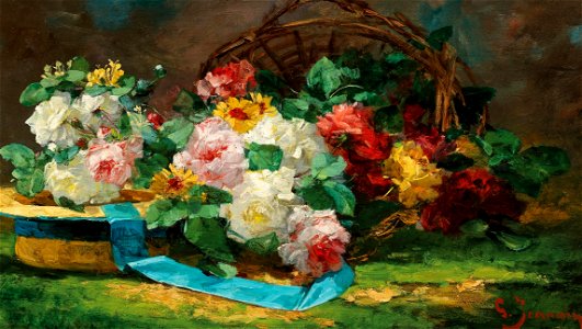 Georges Jeannin Rosen mit Hut