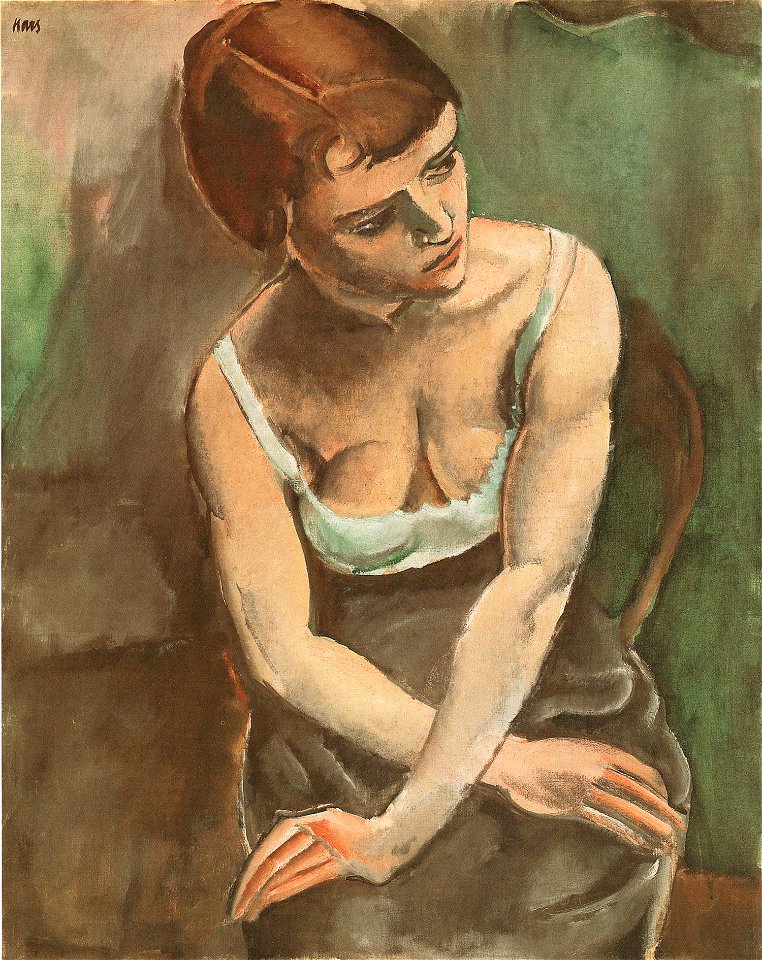 Georges Kars, Sedící dívka se zk říženýma rukama, 1910