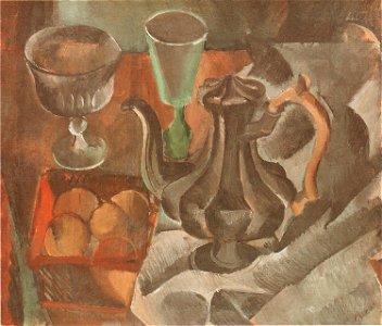 Georges Kars, Zátiší s konvicí a zelenou sklenicí, 1914