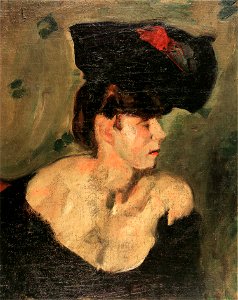 Georges Kars, Portrét dámy v klobouku, 1908, VMG235