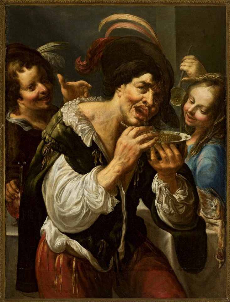Georges Lallemant - Man eating lentil (Georges prompt -'a la soupe) - M.Ob.637 - National Museum in Warsaw