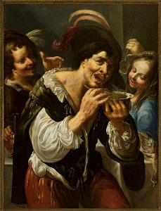 Georges Lallemant - Man eating lentil (Georges prompt -'a la soupe) - M.Ob.637 - National Museum in Warsaw
