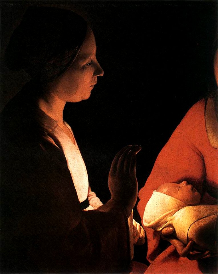 Georges de La Tour - The New-born (detail) - WGA12350
