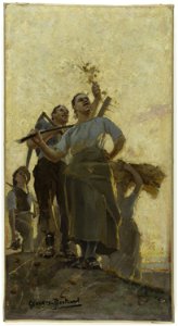 Georges Bertrand - Esquisse pour la salle à manger de l'Hôtel de Ville , La moisson - PPP3844 - Musée des Beaux-Arts de la ville de Paris