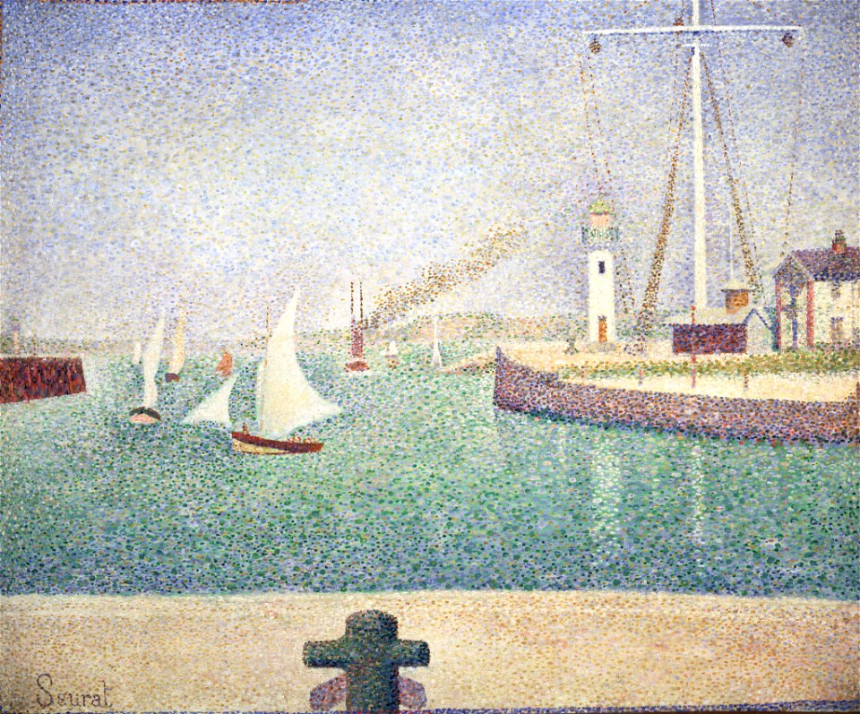 Georges Seurat - Entrance of The Port of Honfleur (Entrée du port d’Honfleur) - BF942 - Barnes Foundation