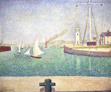 Georges Seurat - Entrance of The Port of Honfleur (Entrée du port d’Honfleur) - BF942 - Barnes Foundation