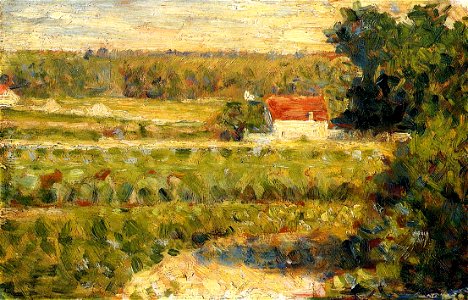 Georges Seurat - House with Red Roof PC 64