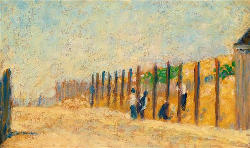 Georges Seurat - Ouvriers enfoncant des pieux PC13