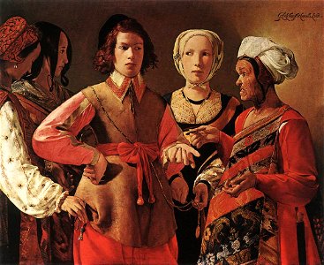 Georges de La Tour - Fortune Teller - WGA12336. Free illustration for personal and commercial use.