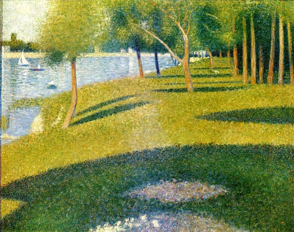 Georges Seurat - Paysage, L Ile de la Grande-Jatte PC130