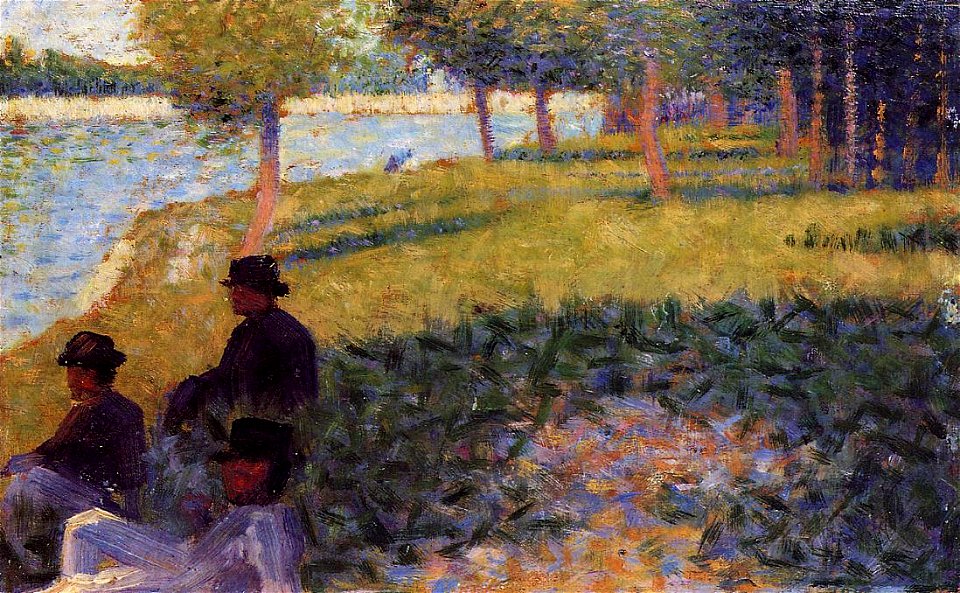 Georges Seurat -Three man seated PC 122