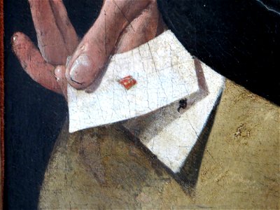 Georges de La Tour Le Tricheur a l'as de carreau detail de l'as