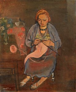 Georges Kars, Femme au tricot, 1930