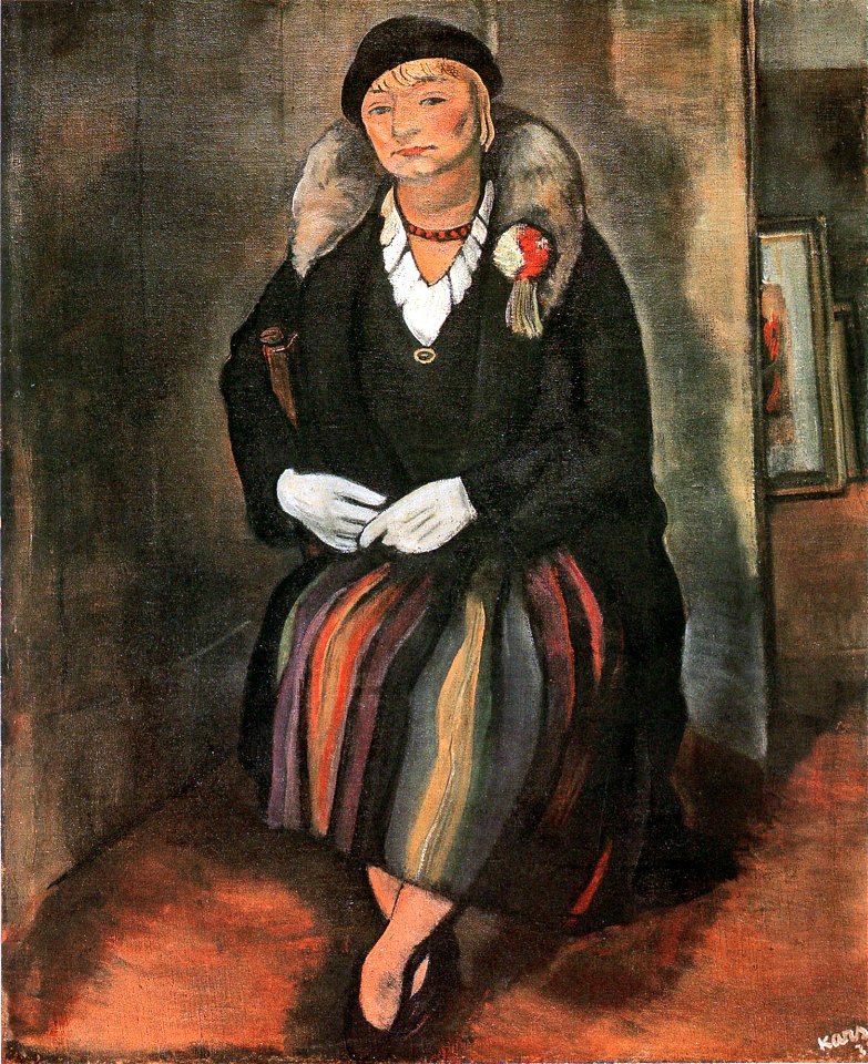 Georges Kars, Podobizna sedící ženy - paní Nora Karsová, 1932