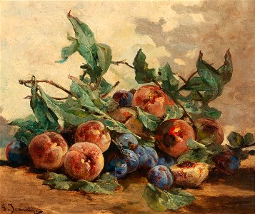 Georges Jeannin - Still Life with Fruit, with Plums and Peaches