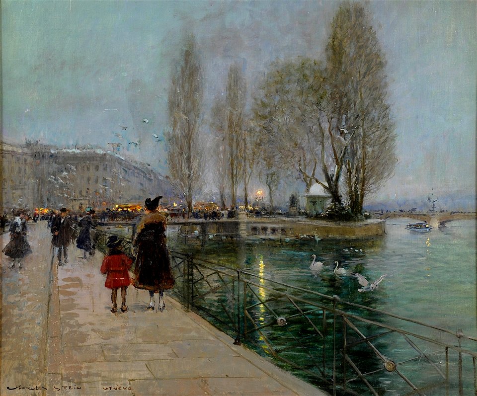 Georges Stein Wintertag am Genfer See