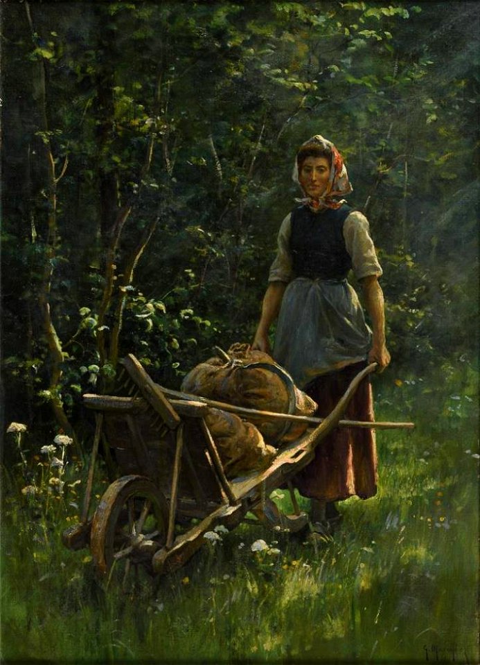 Georges Maroniez Bauernmagd mit Karre