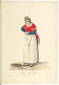 Georges-Jacques Gatine - Costumes d'ouvrières parisiennes, 1824, p. 03, Écaillère