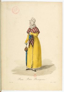 Georges-Jacques Gatine - Costumes d'ouvrières parisiennes, 1824, p. 01, Petite Bourgeoise