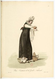 Georges-Jacques Gatine - Costumes d'ouvrières parisiennes, 1824, p. 25, Cantinière de la Garde Nationale