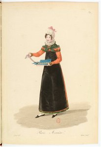 Georges-Jacques Gatine - Costumes d'ouvrières parisiennes, 1824, p. 35, Mercière