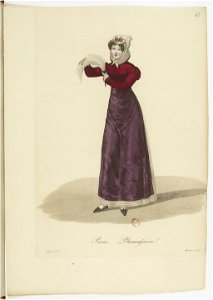 Georges-Jacques Gatine - Costumes d'ouvrières parisiennes, 1824, p. 41, Plumassière