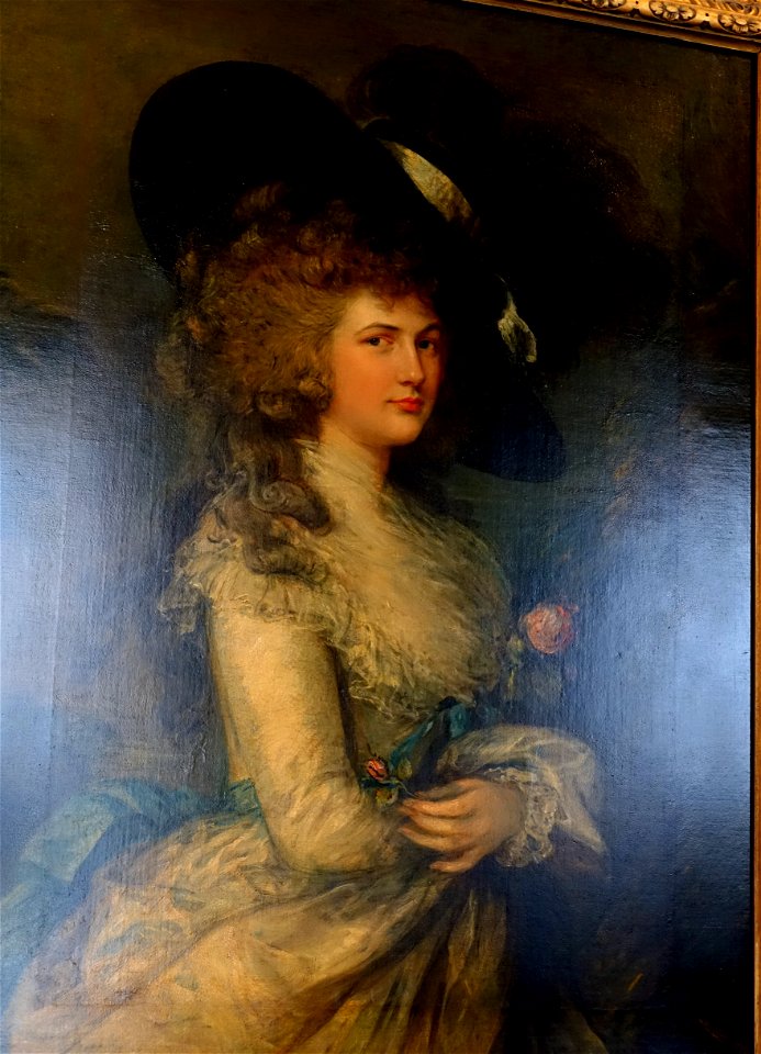 Georgiana, Duchess of Devonshire, by Thomas Gainsborough - South Sketch Gallery, Chatsworth House - Derbyshire, England - DSC03274