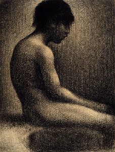 Georges Seurat - Seated Nude- Study for 'Une Baignade' - Google Art Project