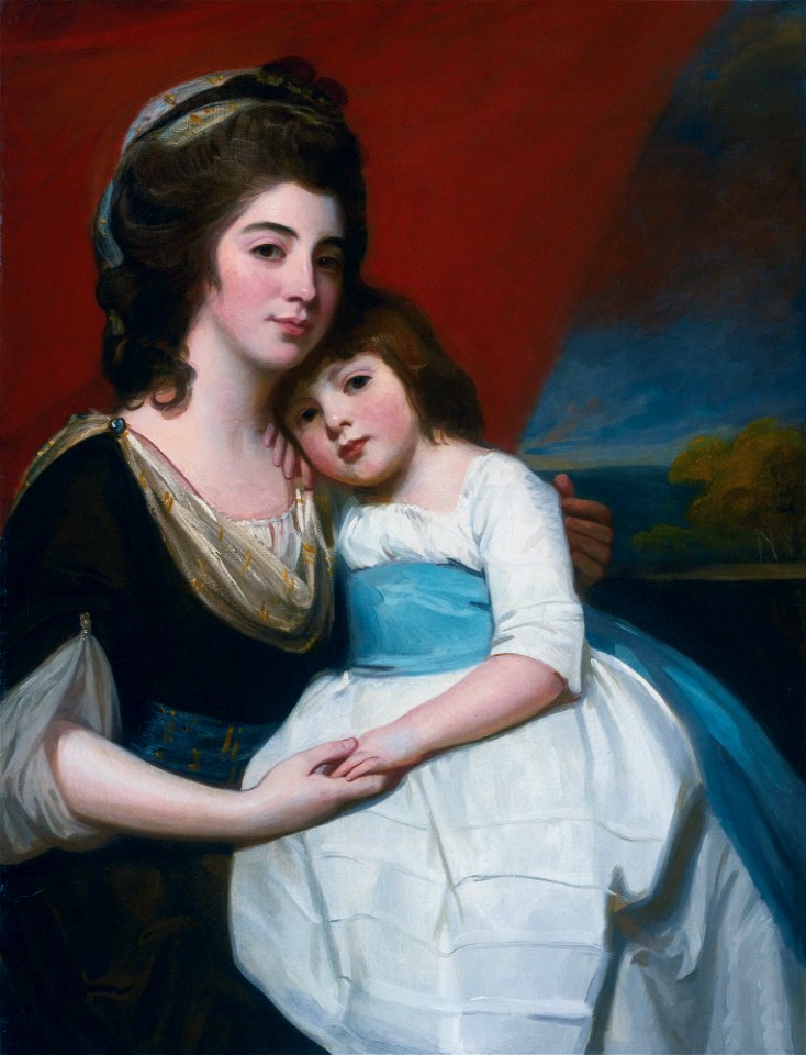 Georgina Smyth (circa 1757-1799) and her son, by George Romney