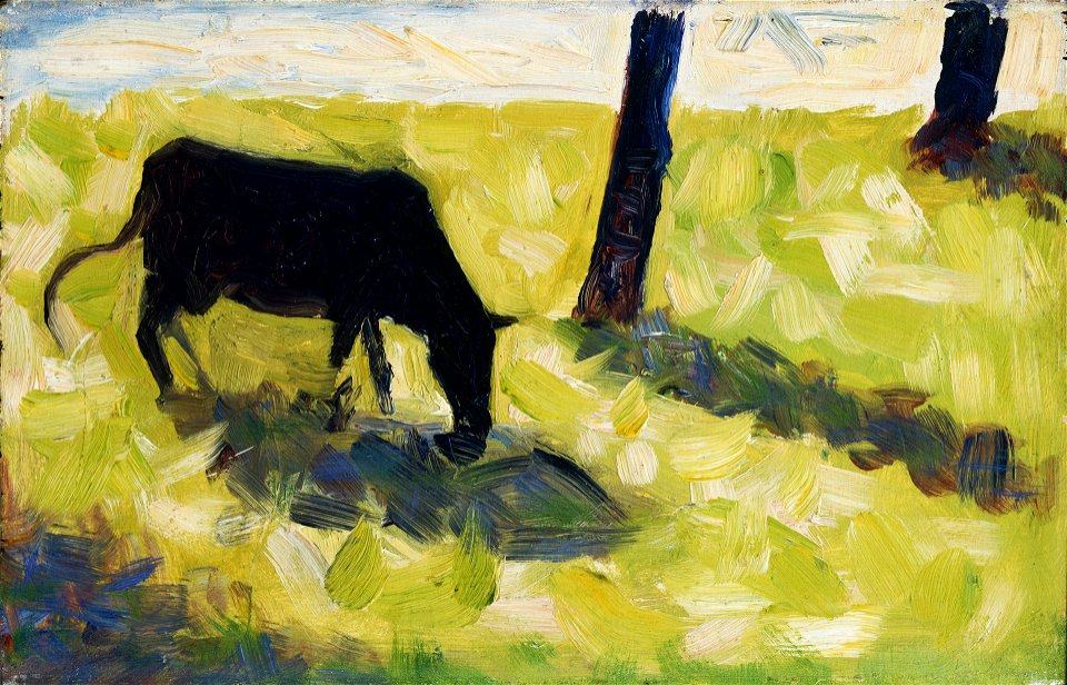Georges Seurat - Black Cow in a Meadow - 1969.96.1 - Yale University Art Gallery