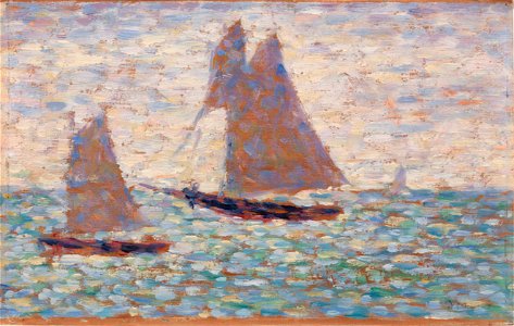 Georges Seurat - Deux voiliers à Grandcamp PC 149