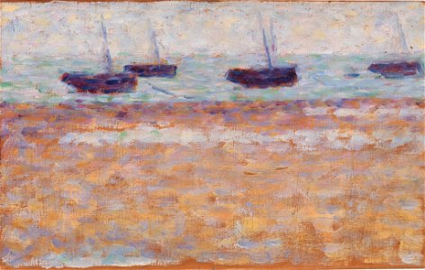 Georges Seurat - Four Boats at Grandcamp (Quatre bateaux à Grandcamp) - BF1185 - Barnes Foundation