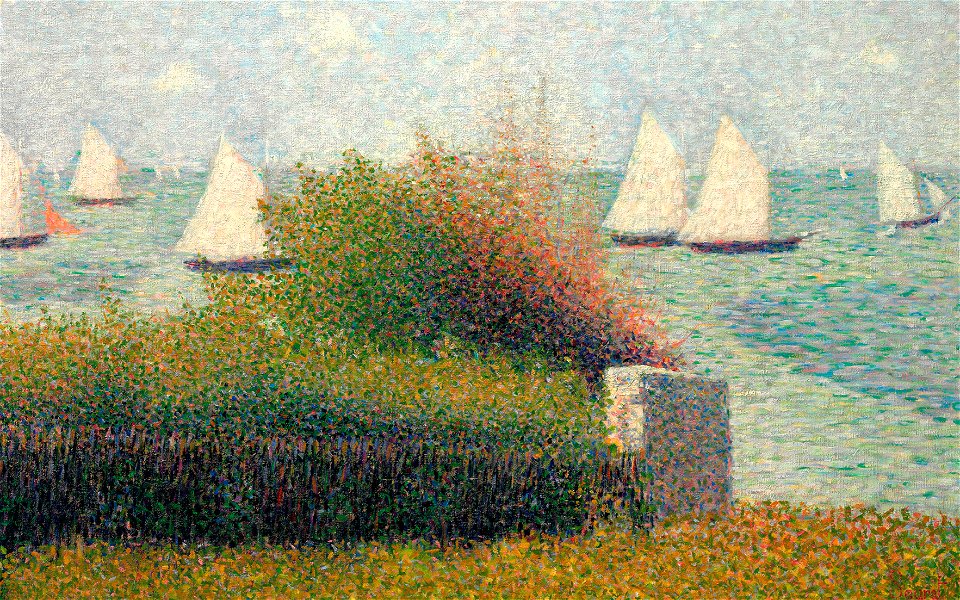Georges Seurat - La rade de Grandcamp (Le port de Grandcamp)