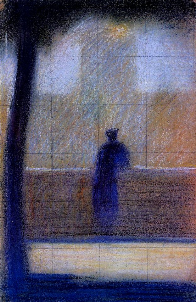 Georges Seurat - Man Leaning on a Parapet PC 8
