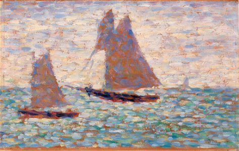 Georges Seurat - Two Sailboats at Grandcamp (Deux voiliers à Grandcamp) - BF1153 - Barnes Foundation