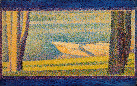 Georges Seurat, French - Moored Boats and Trees - Google Art Project