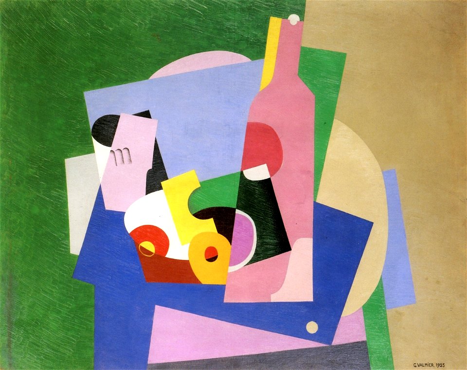 Georges Valmier still-life-with-bottle-1923