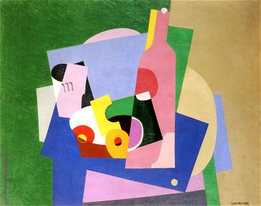 Georges Valmier still-life-with-bottle-1923