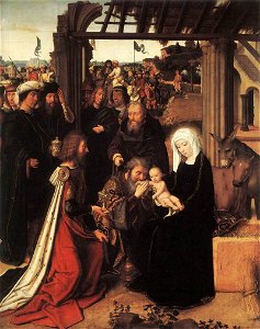 Gerard David - Adoration of the Magi - WGA05992. Free illustration for personal and commercial use.