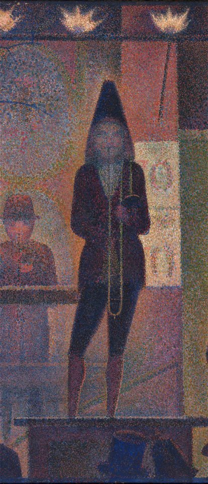 Georges Seurat, Parade de cirque, detail of central figure